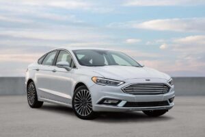 Silver Ford Fusion for rent in LA